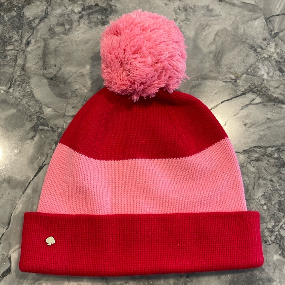 Kate Spade red and pink beanie. New without tags.